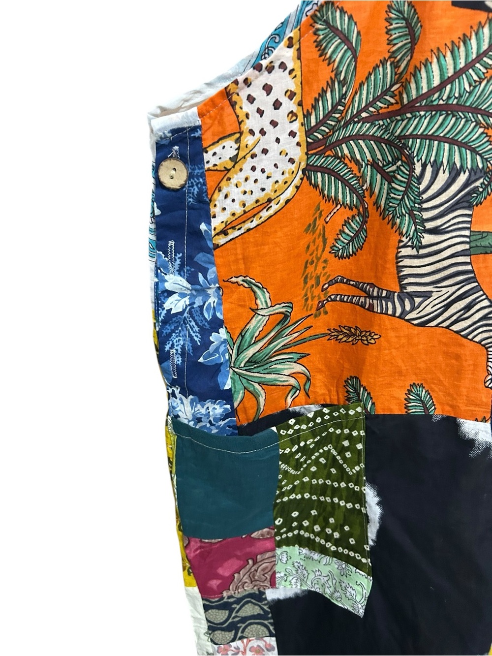 Kathmandu Imports Patchwork Overalls Boho Hippie Kantha Jumpsuit Dungarees OS - Picture 4 of 7
